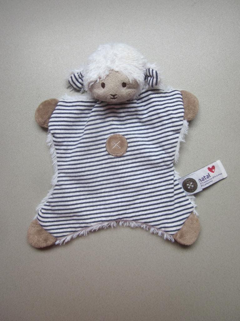 Prénatal wit pluche grijs-wit gestreept knuffeldoekje Siep, Kinderen en Baby's, Speelgoed | Knuffels en Pluche, Prénatal, Overige karakters