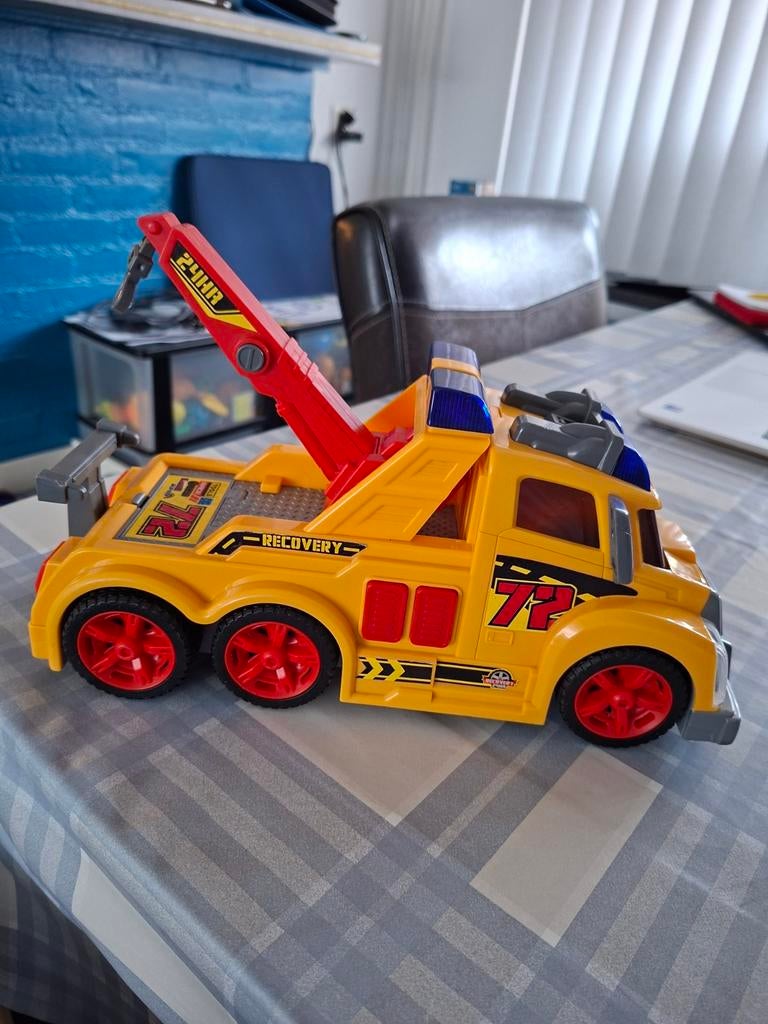 Gele Takelwagen Speelgoed met Geluid en Licht, Kinderen en Baby's, Speelgoed | Speelgoedvoertuigen, Ophalen of Verzenden, Gebruikt