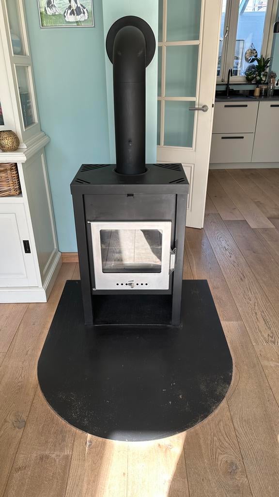 Houtkachel Haas und Sohn Vaasa 1 - Zwart, Vrijstaand, Ophalen, Gebruikt, Houtkachel, Vrijstaand