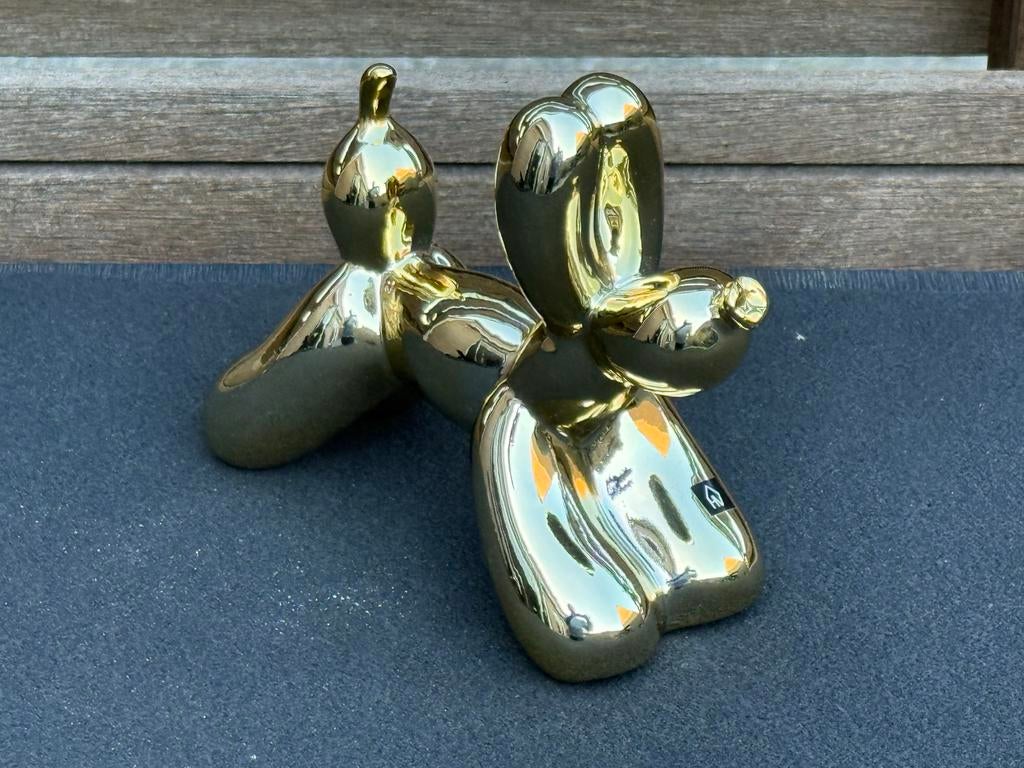 Gouden ballonnen hond, Huis en Inrichting, Nieuw, Ophalen of Verzenden, Steen/keramiek, Goud