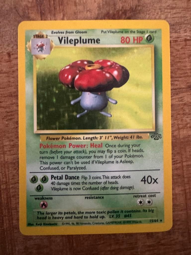 Pokémon Vileplume kaart, Ophalen of Verzenden, Gebruikt, Losse kaart