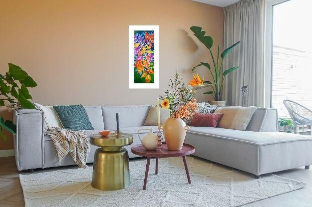 Nieuw handgeschilderd schilderij met bladeren, Antiek en Kunst, Ophalen of Verzenden