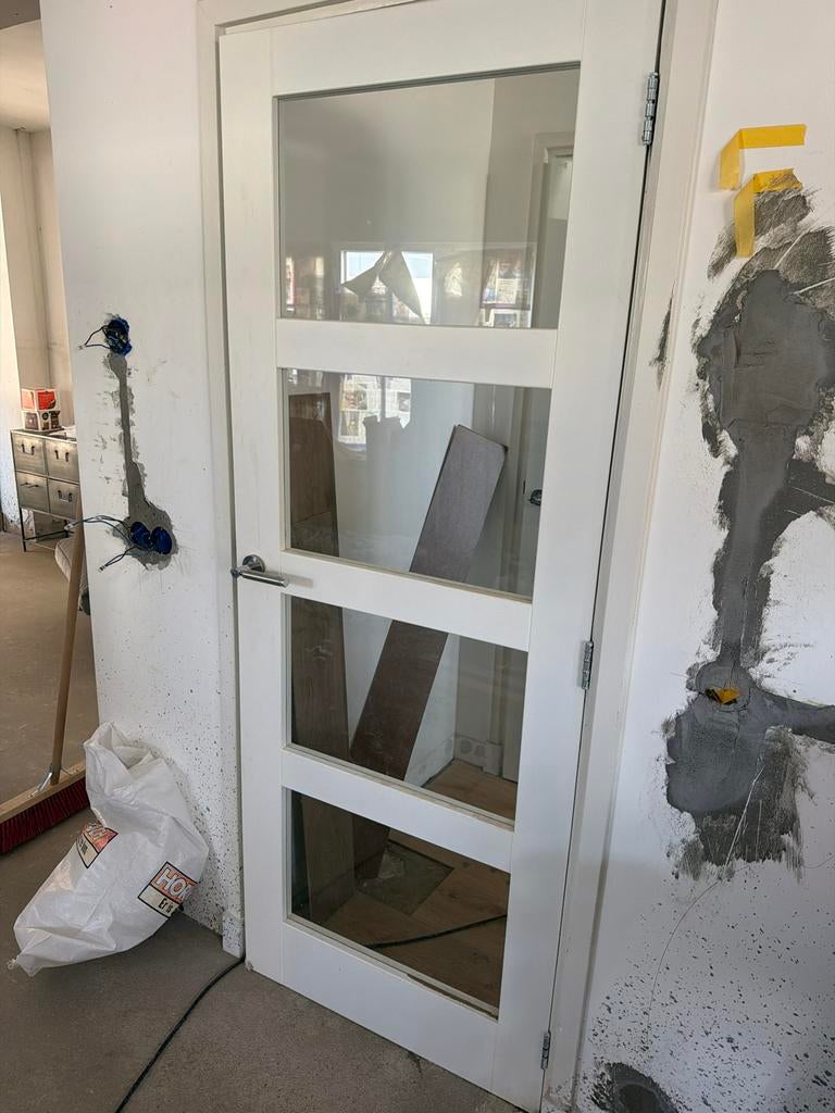 PERTURA Binnendeur 304 stomp wit gegrond 78x201,5 cm, Doe-het-zelf en Verbouw, Ophalen, Minder dan 80 cm, Binnendeur, Nieuw