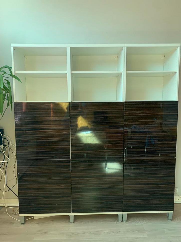 Ikea besta wand kast, Huis en Inrichting, Kasten | Televisiemeubels, Gebruikt, 200 cm of meer, 200 cm of meer, 25 tot 50 cm, Overige houtsoorten