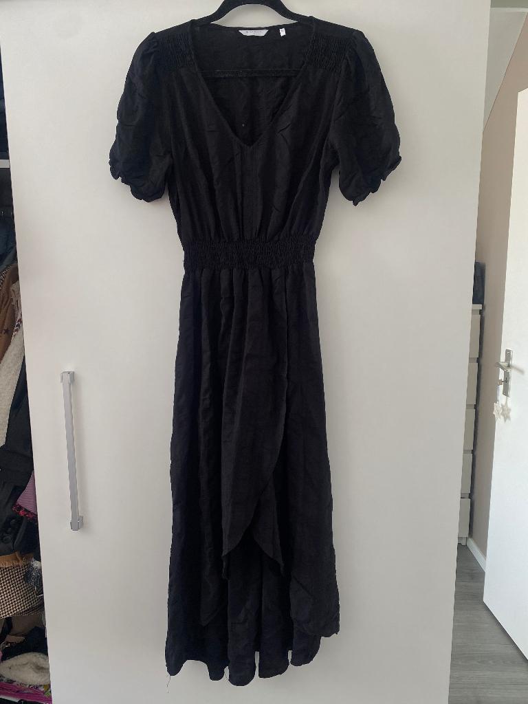 melting stockholm basic zwarte v hals jurk dress mt M, Maat 38/40 (M), Zwart, Ophalen of Verzenden, Zo goed als nieuw