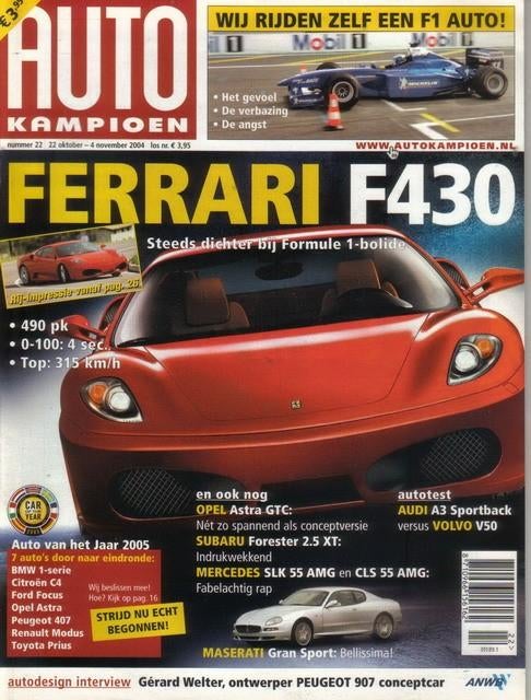 Autokampioen 22 2004: Ferrari 430 - Mercedes SLK AMG CLS AMG, Boeken, Ophalen of Verzenden, Gelezen, Algemeen