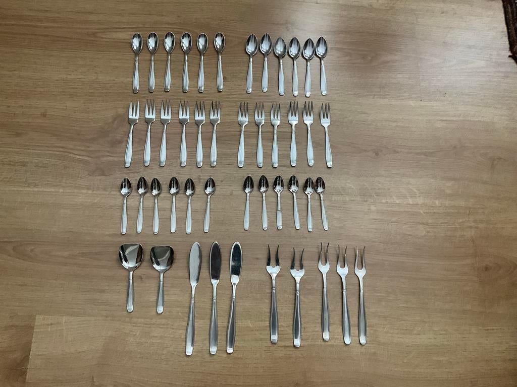 Georg Nilsson model Carré 562 bestek gero zilmeta, Ophalen of Verzenden