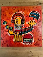 Kleurrijk schilderij, Antiek en Kunst, Ophalen of Verzenden