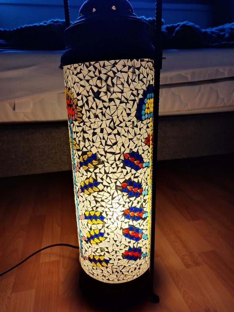 Lamp, mozaiek en glas, Ophalen, Glas, Minder dan 100 cm