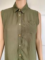 E162 Olijf-groen blousje blouse, top maat 36=S, Kleding | Dames, Blouses en Tunieken, Ophalen of Verzenden, Zo goed als nieuw
