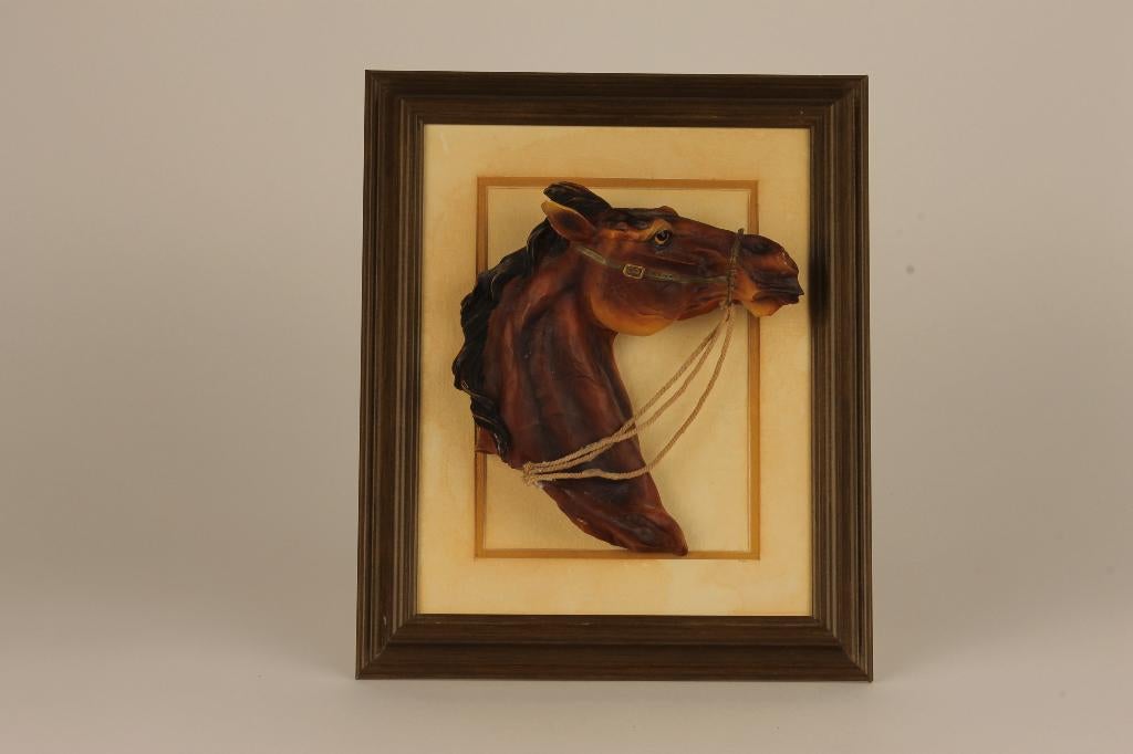 Schilderij met paardenhoofd in 3D paard, Huis en Inrichting, Woonaccessoires | Schilderijen, Tekeningen en Foto's, Minder dan 50 cm