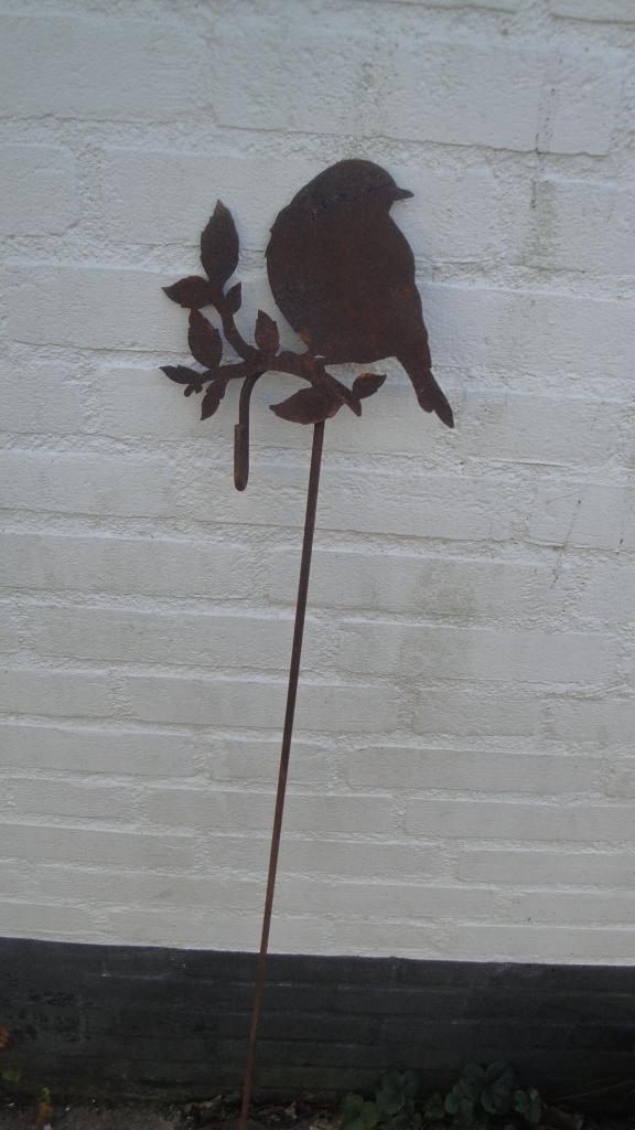 cortenstaal vogel als tuinprikker, Tuin en Terras, Ophalen of Verzenden, Nieuw