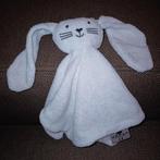 Hema wit badstof konijnen kroeldoek., Kinderen en Baby's, Speelgoed | Knuffels en Pluche, Ophalen of Verzenden, Gebruikt, Konijn