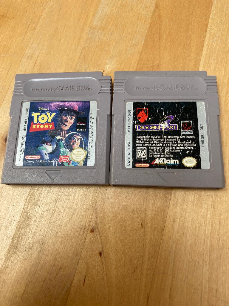 Nintendo GameBoy spellen (Dragonheart, Toy Story), Gebruikt, 1 speler, Vanaf 7 jaar, Ophalen