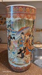 Chinese Vaas / Paraplubak met Geisha Afbeeldingen, Huis en Inrichting, Ophalen of Verzenden, Gebruikt, Overige materialen