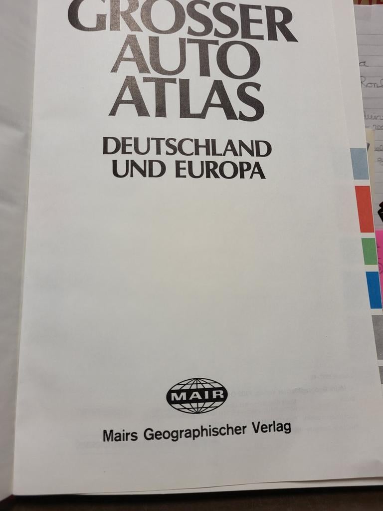 WD-006/9 Grote Auto Atlas Duitsland en Europa, Overige atlassen, Mairs Geographischer Verlag, Ophalen of Verzenden, Zo goed als nieuw