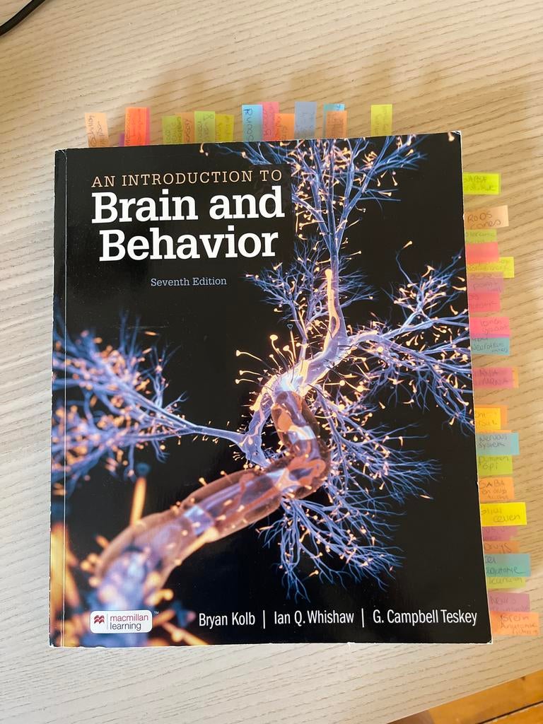 An Introduction to Brain and Behavior 7e - Kolb, Whishaw, Te, Boeken, Ophalen of Verzenden, Gamma, Gelezen, WO