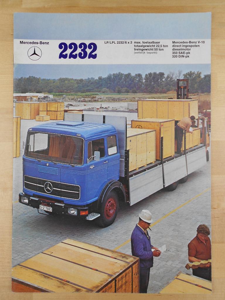 Mercedes 2232 LP LPL Brochure 1973 – LP2232 LPL2232 6x2, Zo goed als nieuw, Mercedes-Benz, Mercedes, Ophalen of Verzenden