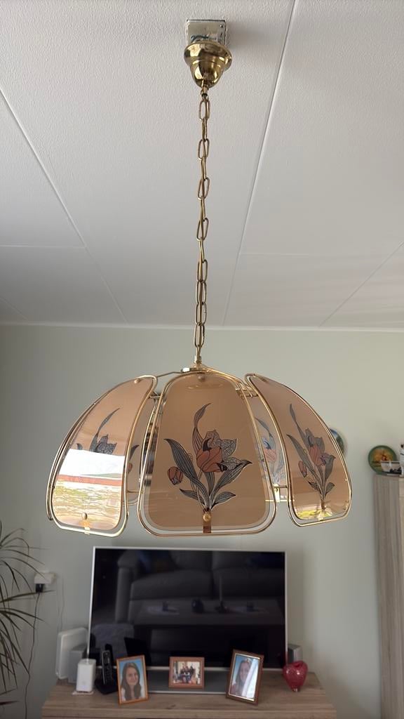 Hollywood Regency hanglamp en schemerlamp, Ophalen of Verzenden, Zo goed als nieuw