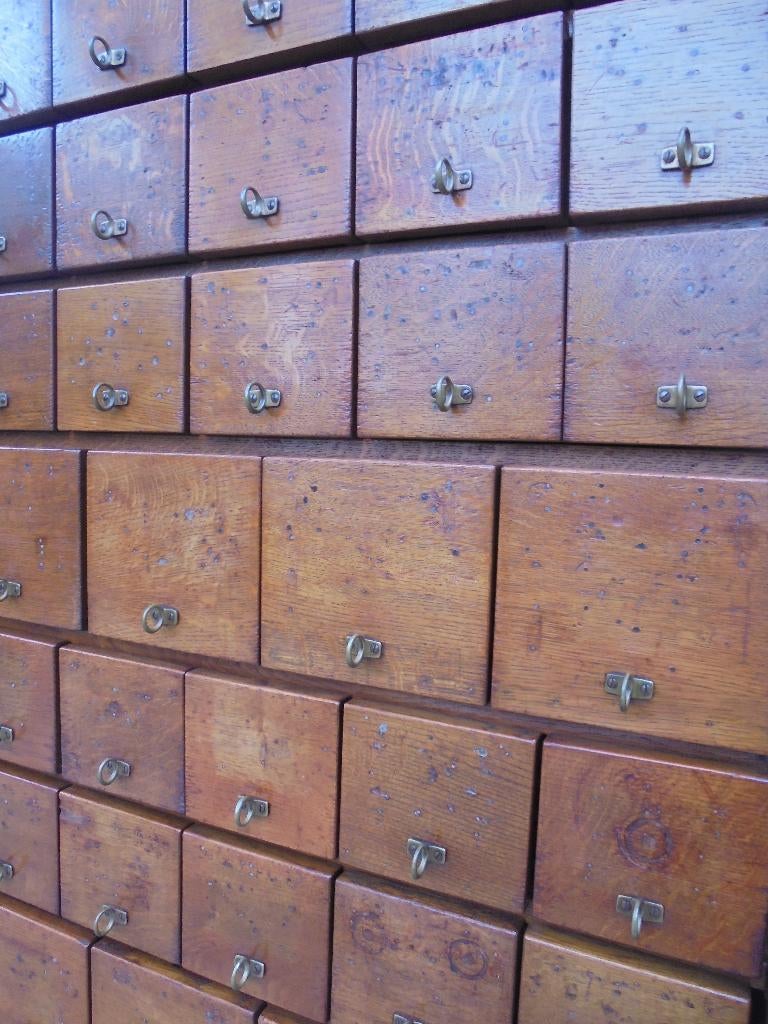 Ladekast apothekerskast winkelkast, Antiek en Kunst, Ophalen of Verzenden