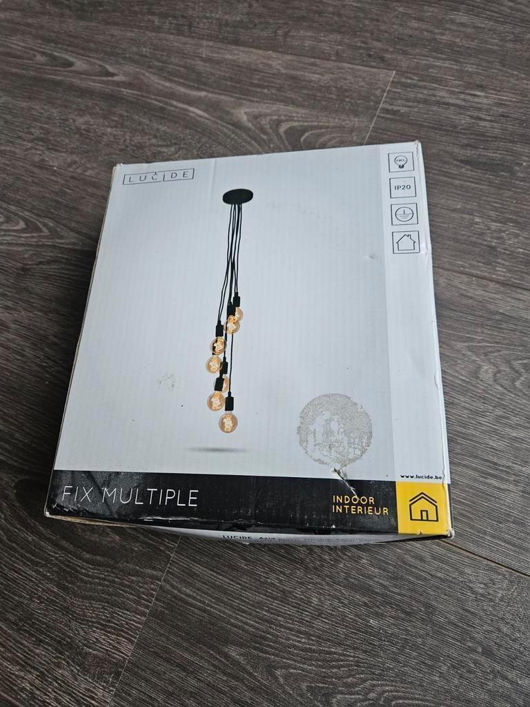Lucide Hanglamp Fix Multiple 7x E27 nieuw in doos., Ophalen of Verzenden, Nieuw, Overige materialen