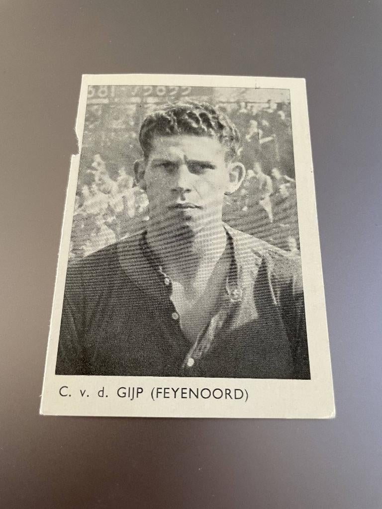 Voetbal verzamel plaatje van der Gijp Feyenoord, Ophalen of Verzenden, Gebruikt, Feyenoord, Poster, Plaatje of Sticker