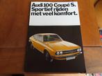 Folder Audi 100 Coupe S 1973, zeer mooi!, Ophalen of Verzenden, Zo goed als nieuw, Audi, Audi