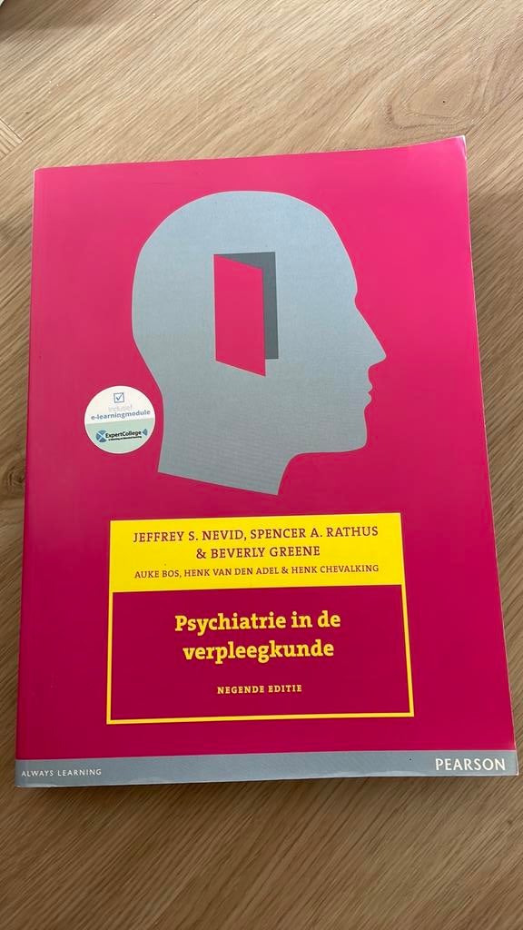 Psychiatrie in de verpleegkunde, 9e, expert college editie, Ophalen, Zo goed als nieuw, Beverly Greene; Spencer A. Rathus; Jeffrey S. Nevid