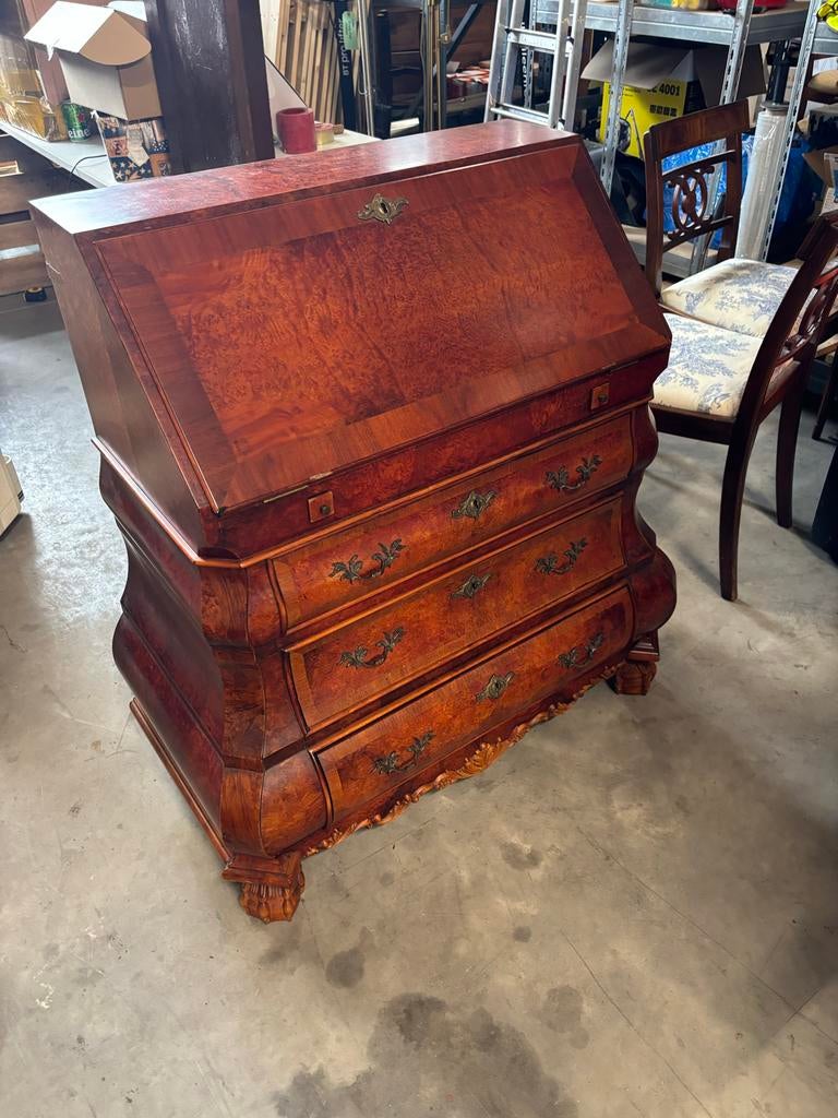 Hollands Barok Bureelvormig Secretaire, Antiek en Kunst, Ophalen