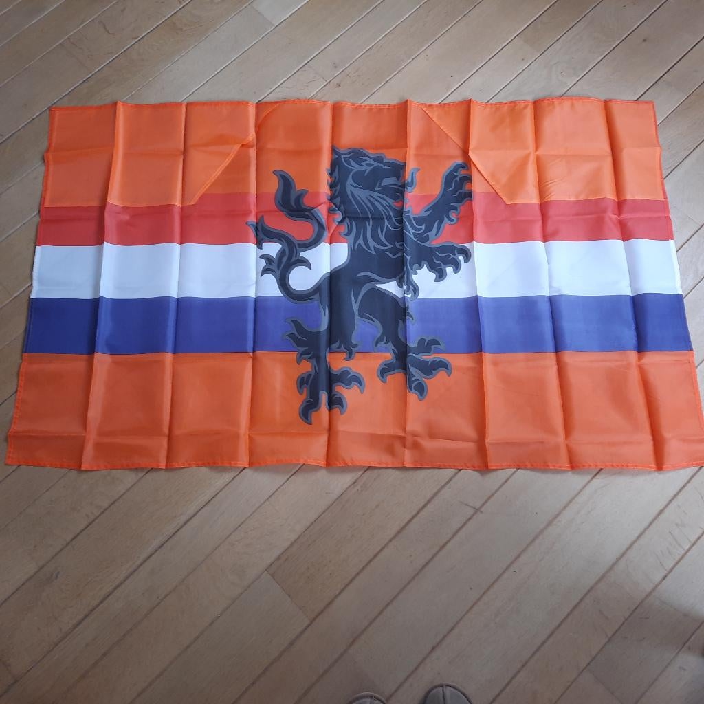 Doek zwaaidoek cape - rood wit blauw oranje leeuw - nieuw -, Ophalen of Verzenden, Nieuw, Versiering, Oranje of Koningsdag