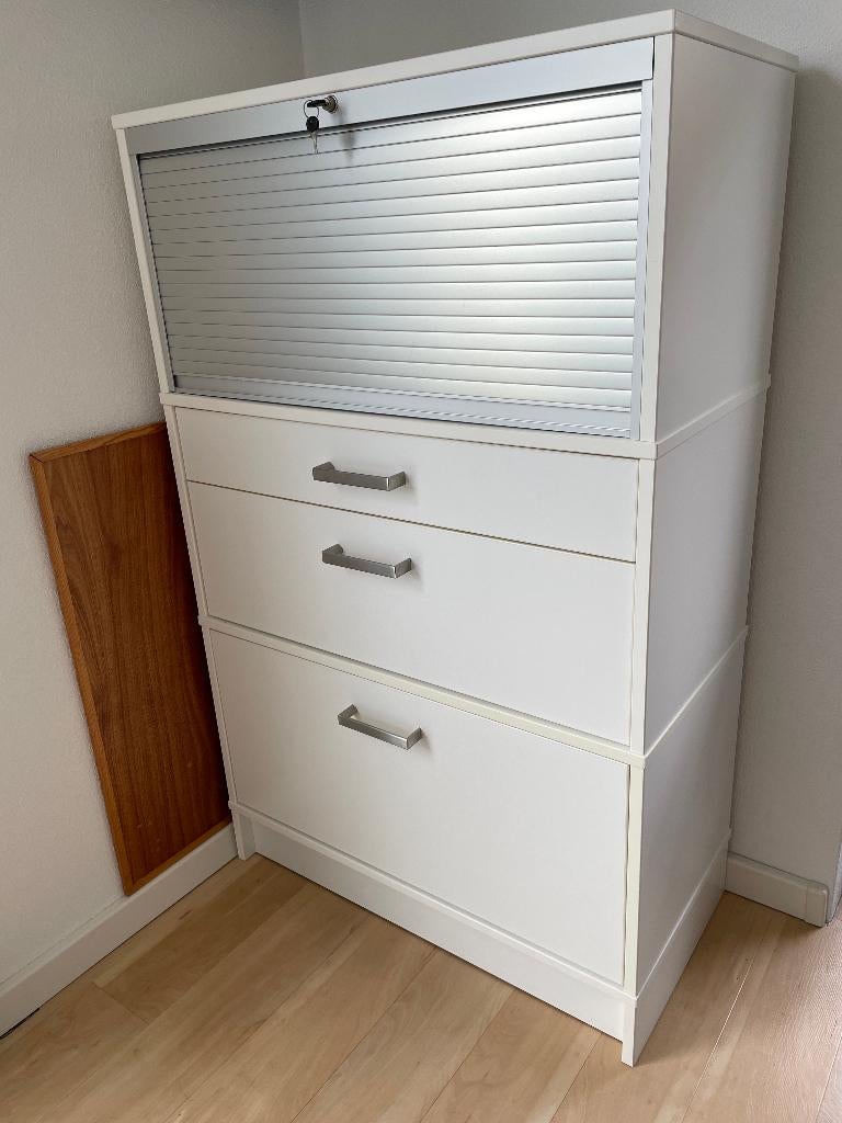 Kantoorkast Ikea Effektiv, Ophalen, Kunststof, 100 tot 150 cm, 50 tot 100 cm