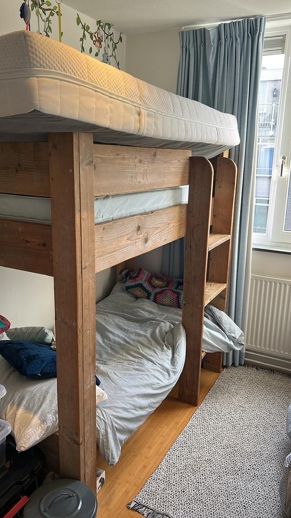 Wooden Bunk Bed, Ophalen, Zo goed als nieuw, Hoogslaper