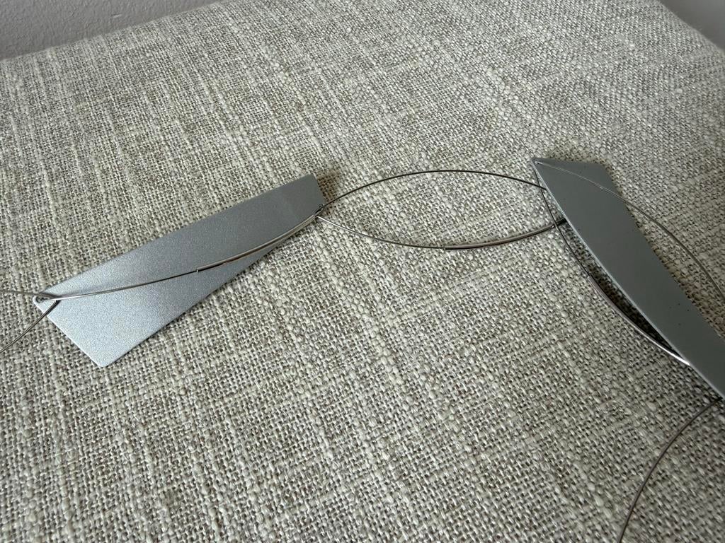 Step by step / Moderne zilverkleurige ketting, Sieraden, Tassen en Uiterlijk, Ophalen of Verzenden, Zo goed als nieuw, Zilver