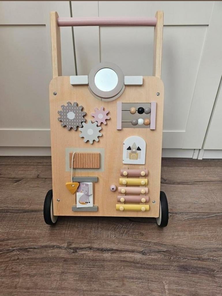 Houten loopwagen, Ophalen of Verzenden, Gebruikt, Duw- of Trekspeelgoed