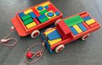 Heros Houten Vrachtwagen met Blokken - West-Duitsland, Ophalen, Gebruikt, Duw- of Trekspeelgoed