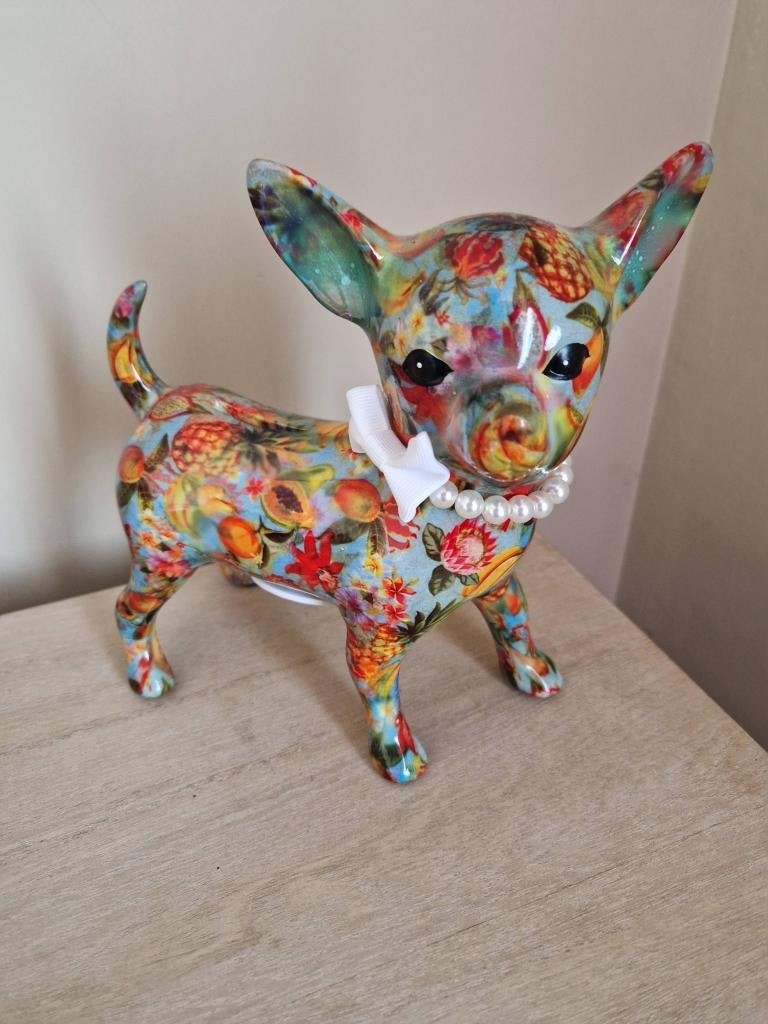 Pomme Pidou Chihuahua, Verzamelen, Spaarpotten, Ophalen of Verzenden, Nieuw, Steen, Aardewerk of Keramiek, Dier