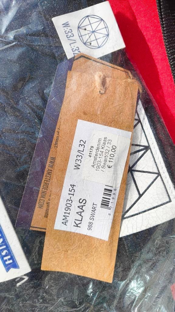 Amsterdenim Klaas jeans, zwart, nieuw in verpakking, Verzenden