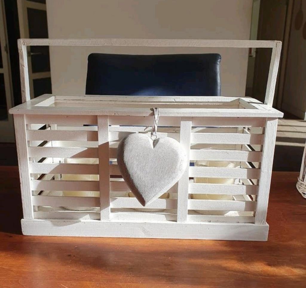 Superleuke kaarsenhouder hout, Ophalen of Verzenden, Gebruikt, Hout, Kandelaar