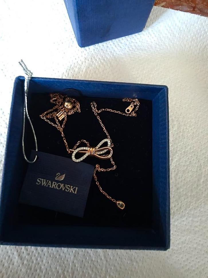 Swarovski kettinghangers , roségoudkleurig, Sieraden, Tassen en Uiterlijk, Kettingen, Nieuw, Overige materialen, Roze, Met kristal