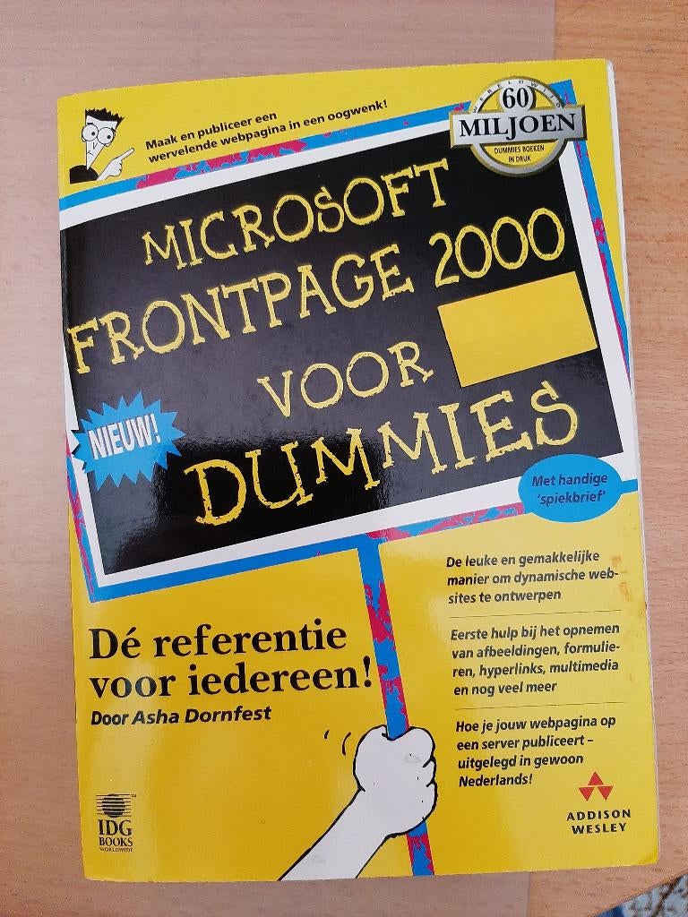 Frontpage 2000, Microsoft voor Dummies boek, Boeken, Informatica en Computer, Gelezen, Internet of Webdesign, Ophalen