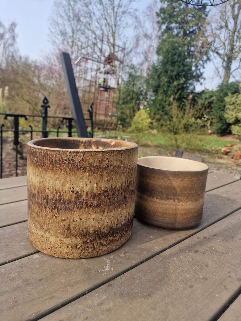 Bloempot vintage origineel, Tuin en Terras, Bloempotten, Zo goed als nieuw, Aardewerk, Binnen, Minder dan 40 cm, Minder dan 25 cm