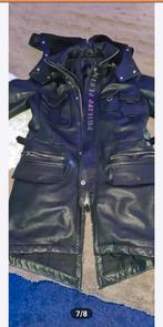 Philipp Plein Leren Parka Maat M met Bontkraag, Maat 48/50 (M), Zwart, Nieuw, Ophalen of Verzenden