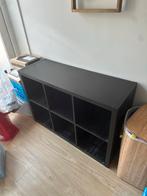 Zwarte houten vakkenkast - Ideaal voor opbergen, Ophalen, Met plank(en), 50 tot 100 cm, Minder dan 100 cm