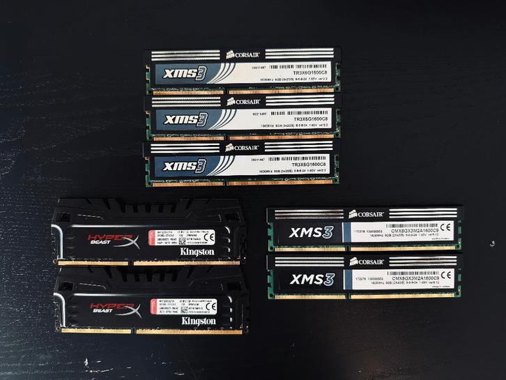 3x DDR3 kit, Computers en Software, RAM geheugen, Gebruikt, Desktop, 8 GB, DDR3, Ophalen