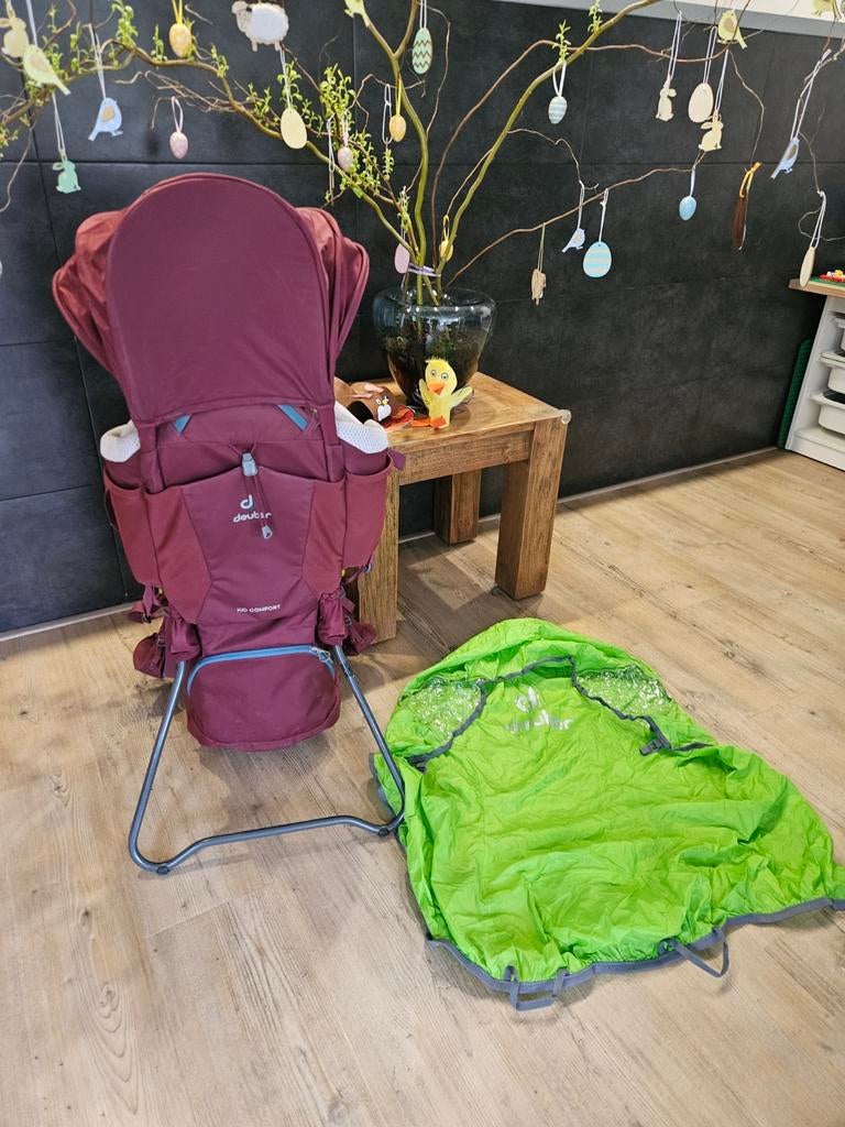 Deuter Kid Comfort draagrugzak met zonnendak bordeaux, Overige merken, Gebruikt, Overige typen, Deutef