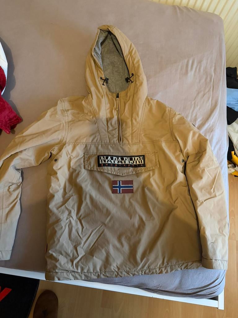 Napapijri winterjas maat M, Kleding | Heren, Jassen | Winter, Ophalen of Verzenden, Zo goed als nieuw, Maat 48/50 (M), Bruin