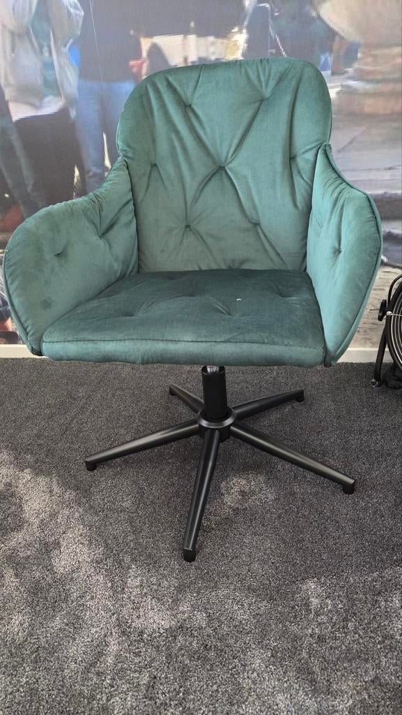 vidaXL Draaibare Eetkamerstoelen Fluweel Donkergroen (2 st), Ophalen, Twee, Overige kleuren, Nieuw