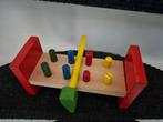 Houten hamertje tik speelgoed met kleurrijke pinnen, Ophalen of Verzenden