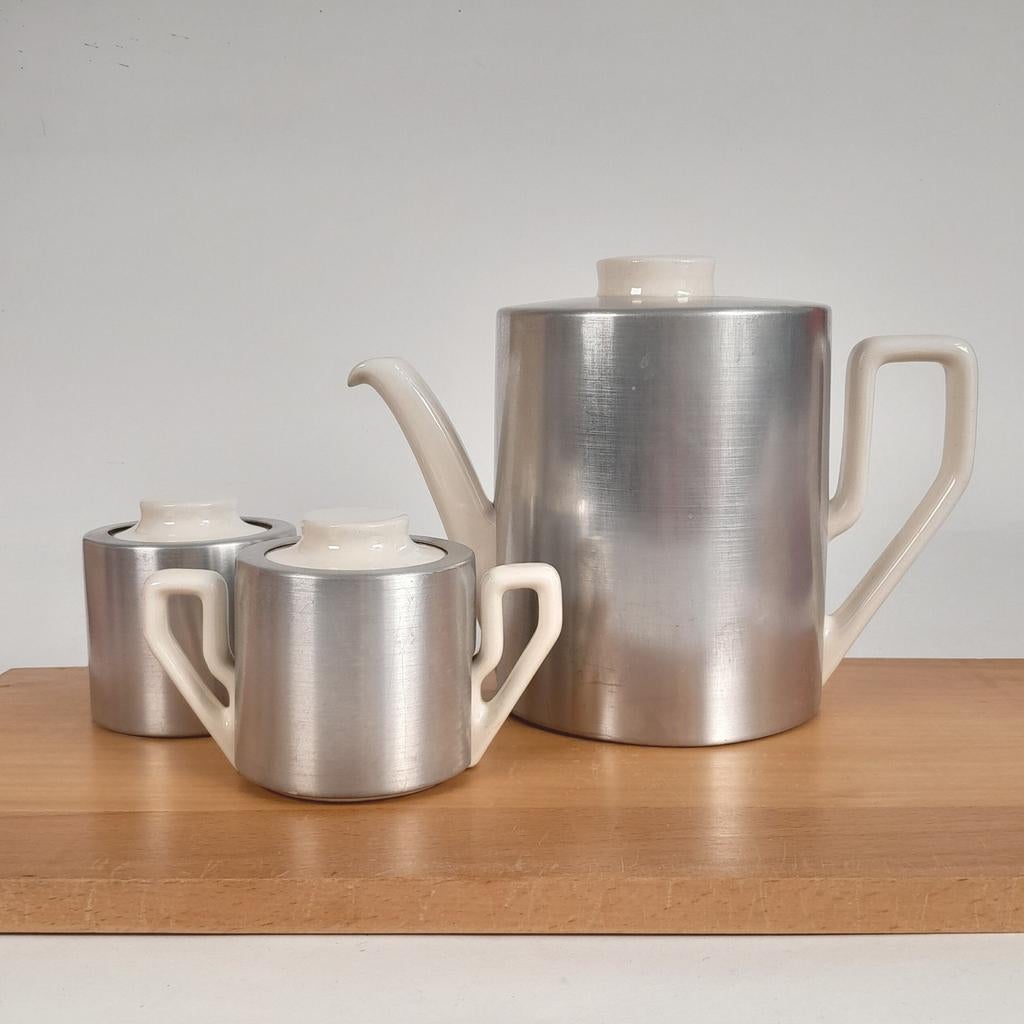 Vintage Van Nelle Waku Klima theepot en suikerpot - 60's, Ophalen of Verzenden