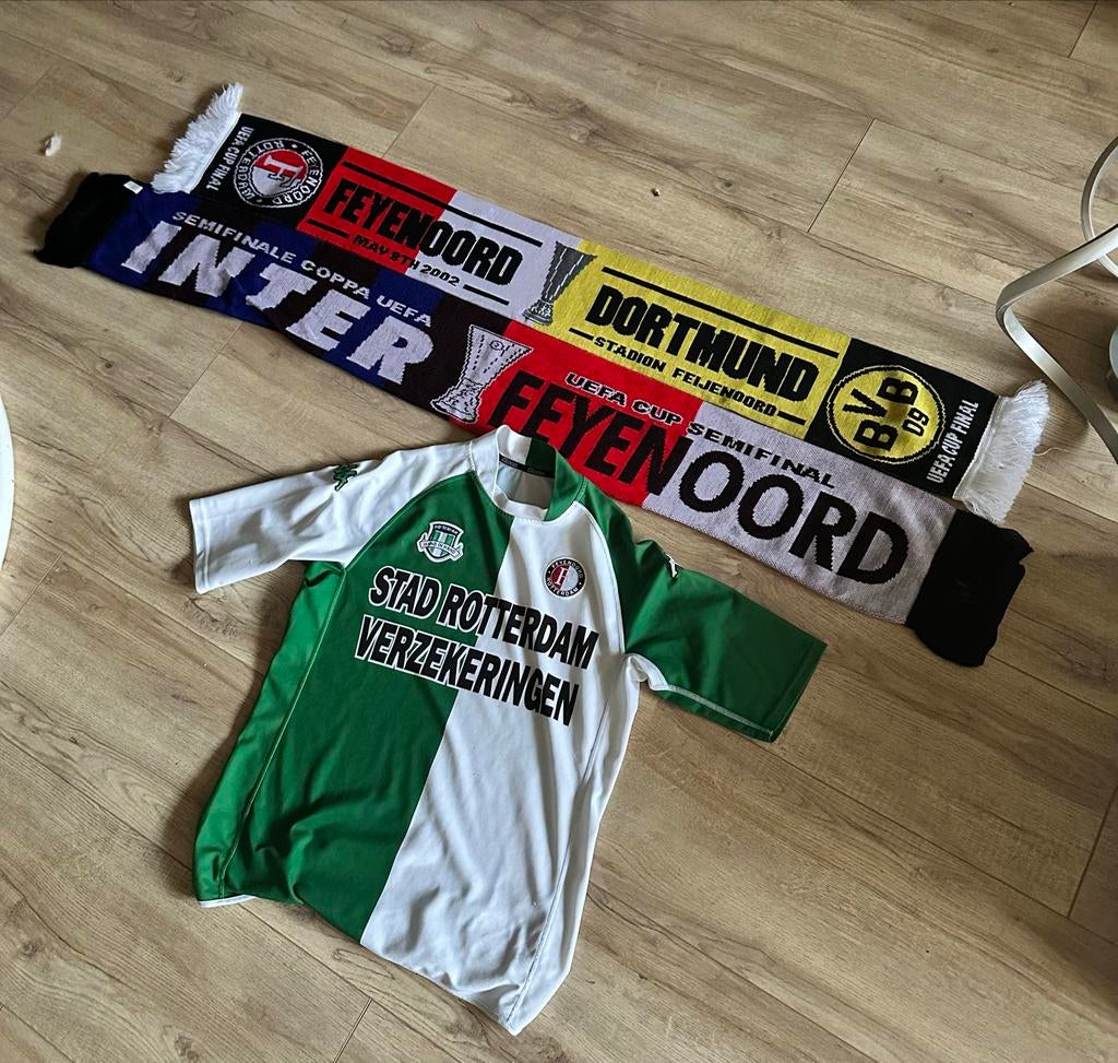 Feyenoord sjaals en shirt, Ophalen of Verzenden, Gebruikt, Feyenoord, Vaantje of Sjaal
